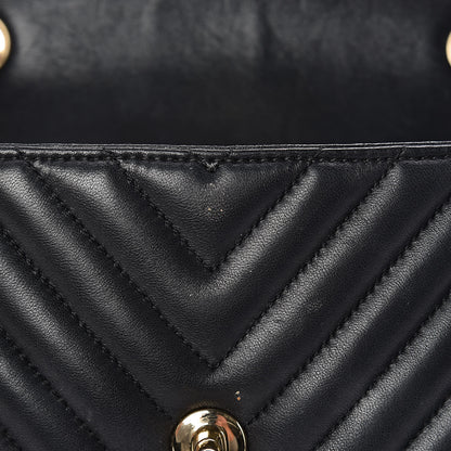 Chanel Lambskin Chevron Quilted Mini Rectangular Flap Black 11 of 15