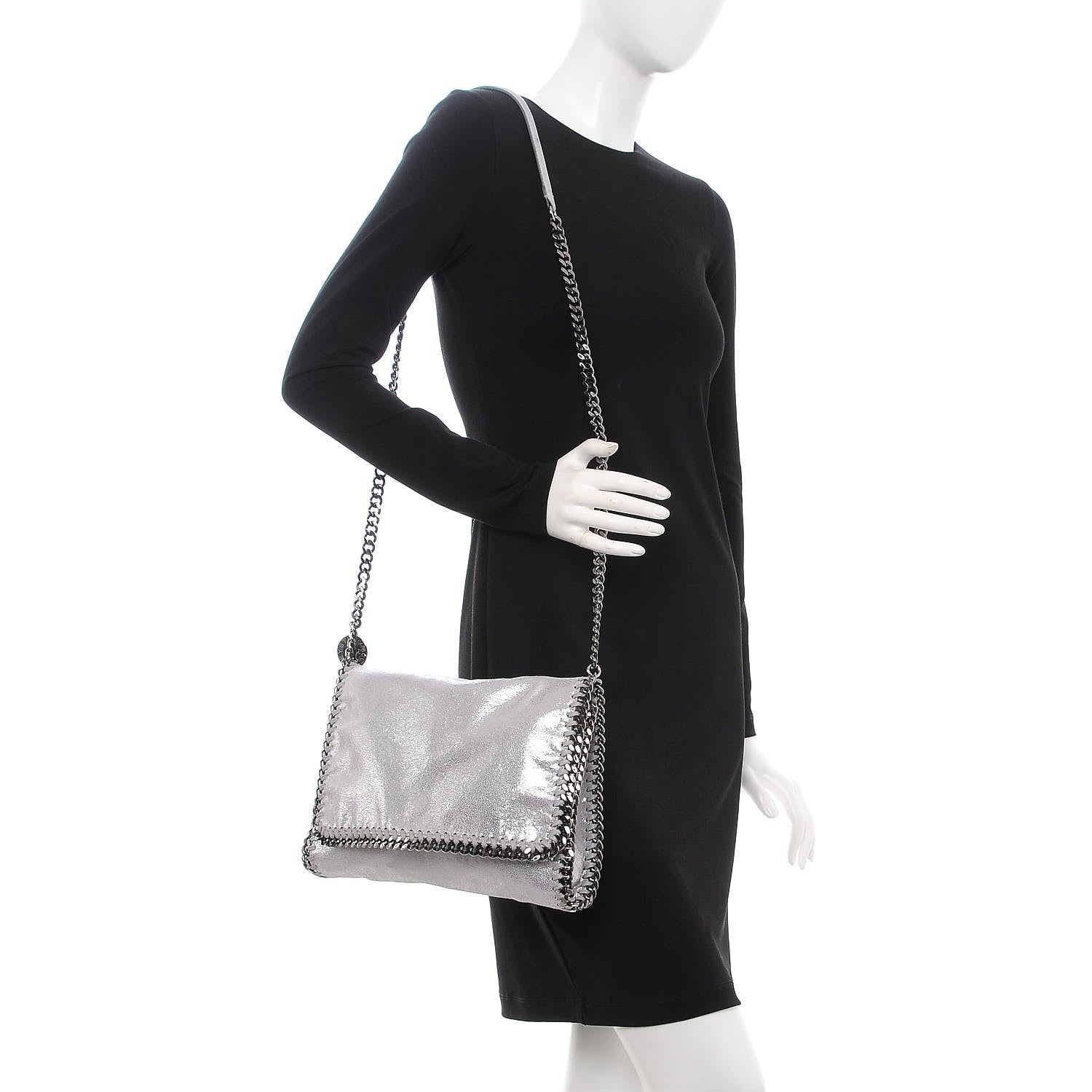 Stella McCartney Shaggy Deer Falabella Messenger Silver 2 of 11