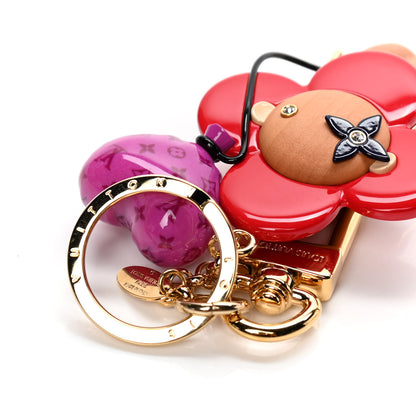 Louis Vuitton Resin Wood Vivienne Valentine Bag Charm Key Holder 5 of 5