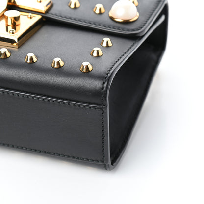 Gucci Calfskin Studded Small Padlock Shoulder Bag Black 10 of 10