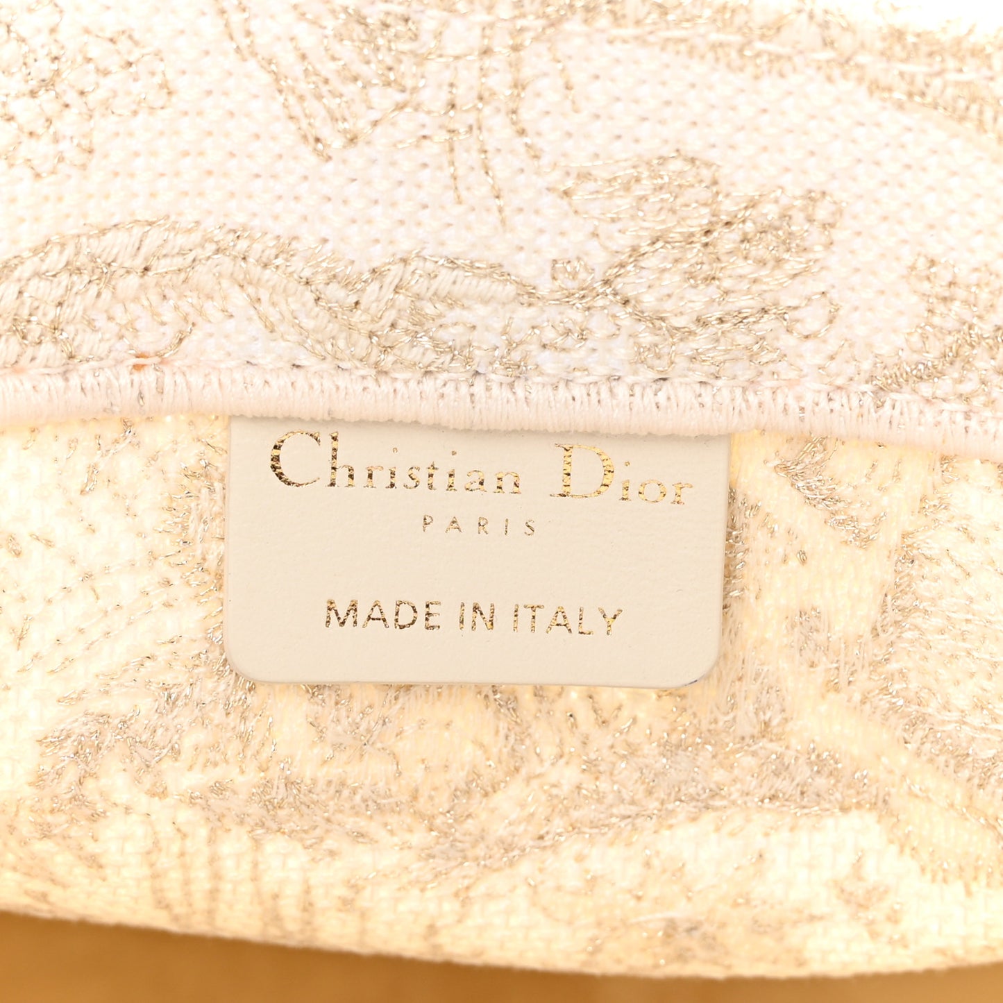 Canvas Embroidered Medium Dioriviera Toile De Jouy Book Tote Gold