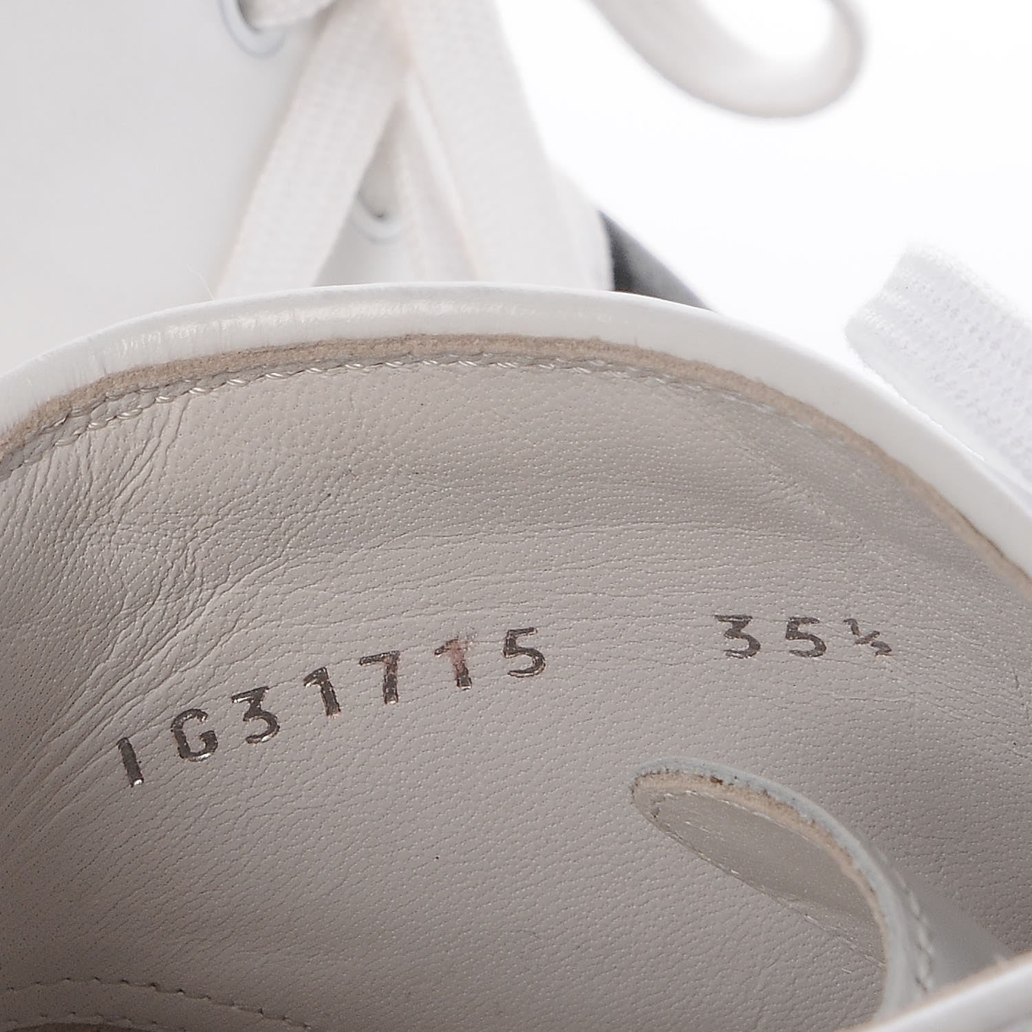 Chanel Calfskin Lace Up Sneakers 35.5 White Black 8 of 8