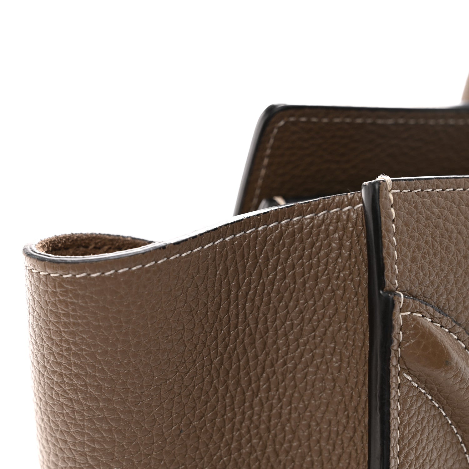 Celine Drummed Calfskin Micro Luggage Souris 11 of 11