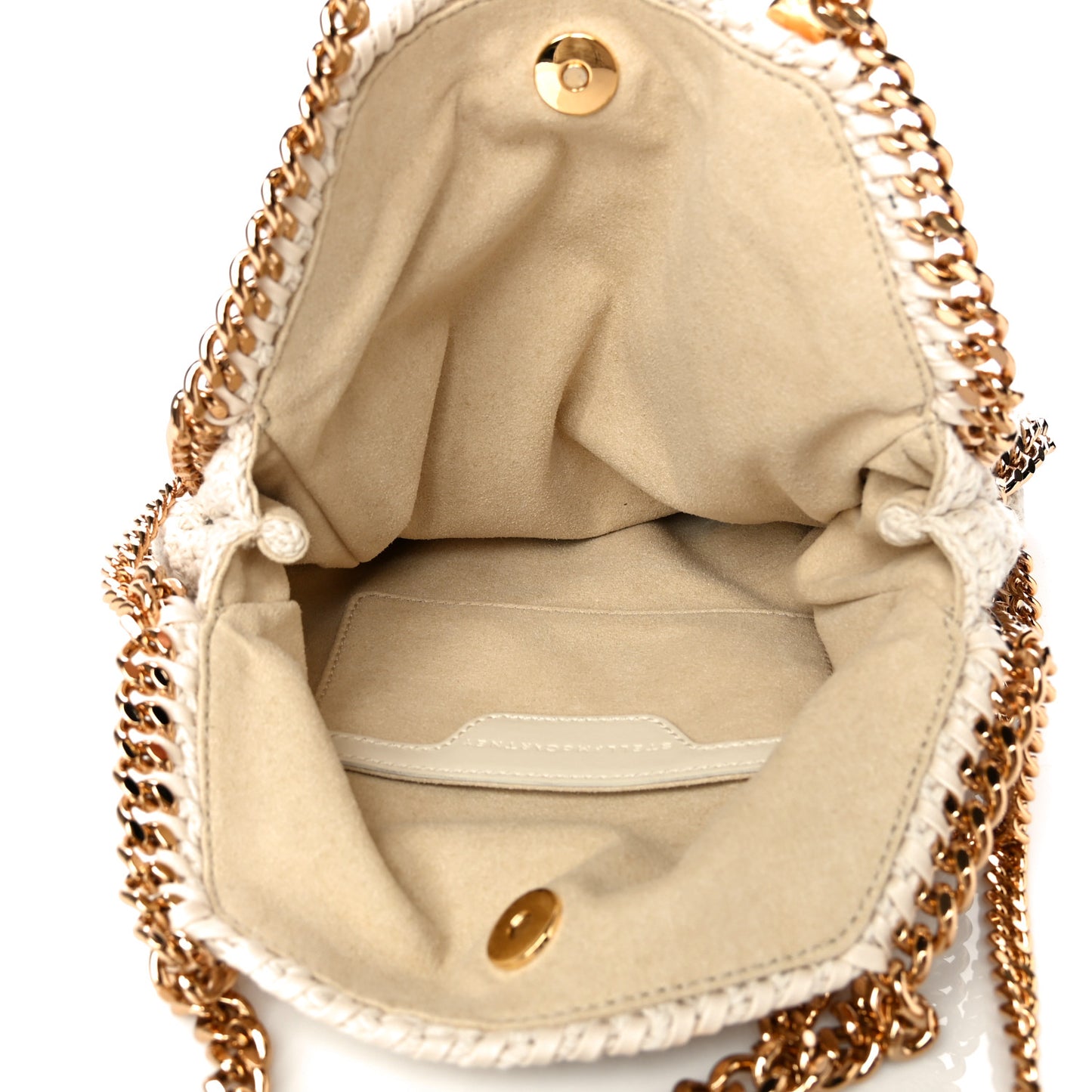 Cotton Crochet Falabella Ajouree Tote Bag White