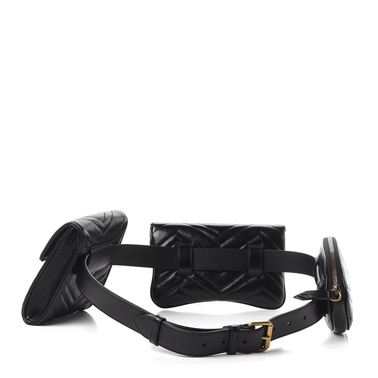 Gucci Calfskin Matelasse GG Marmont 2.0 Multi Belt Bag 85 34 Black 5 of 6
