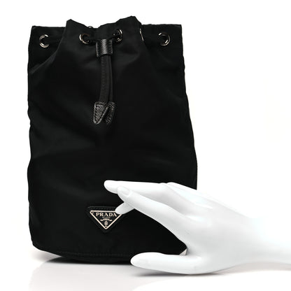 Prada Nylon Vela Drawstring Pouch Black 2 of 9