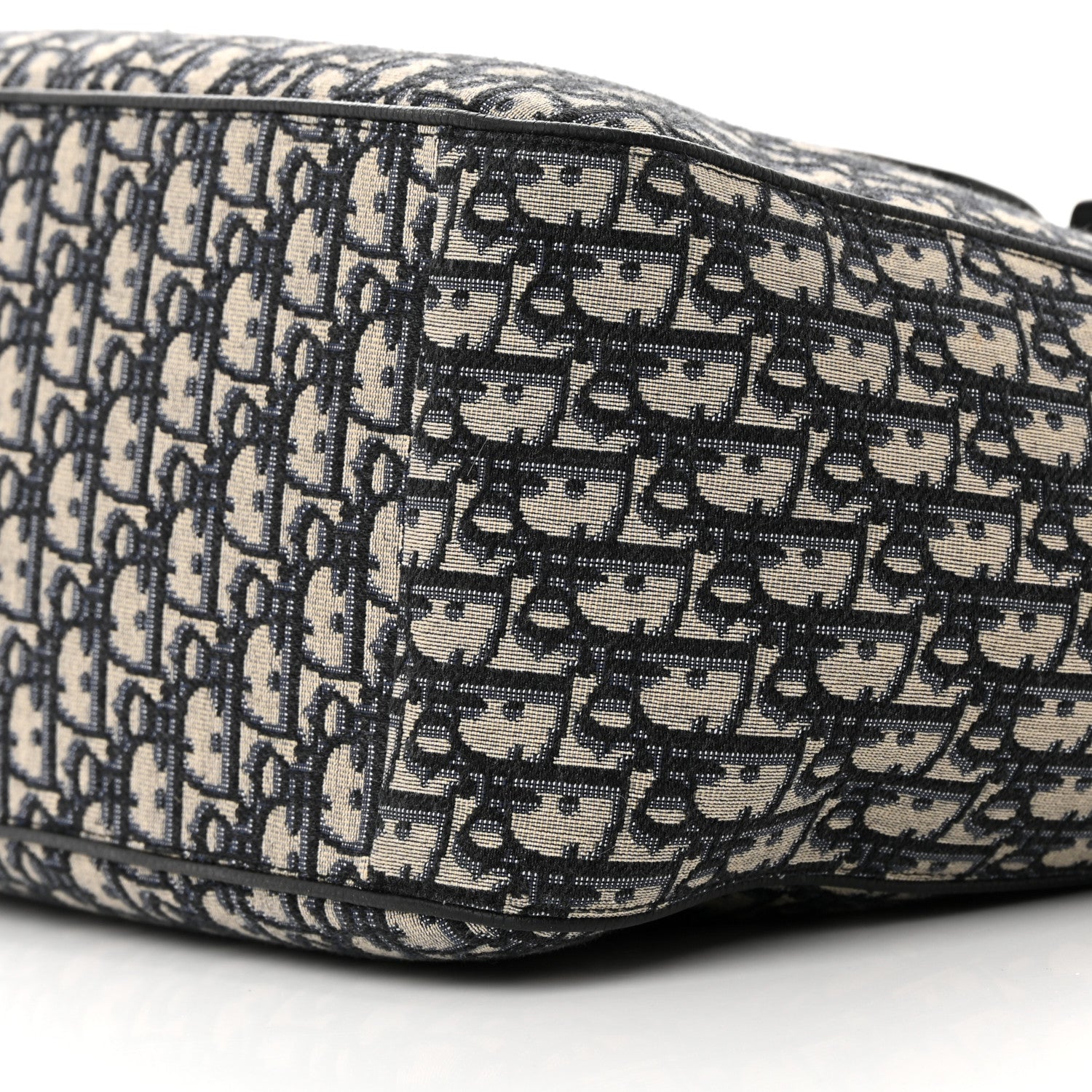 Christian Dior Oblique Saddle Tote Beige Black 10 of 10