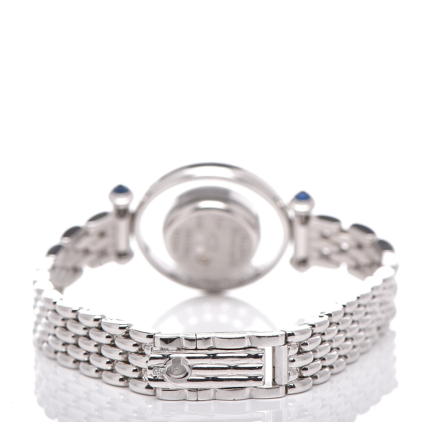 18K White Gold 5 Diamond Mother of Pearl 22mm Happy Diamonds Quartz Watch