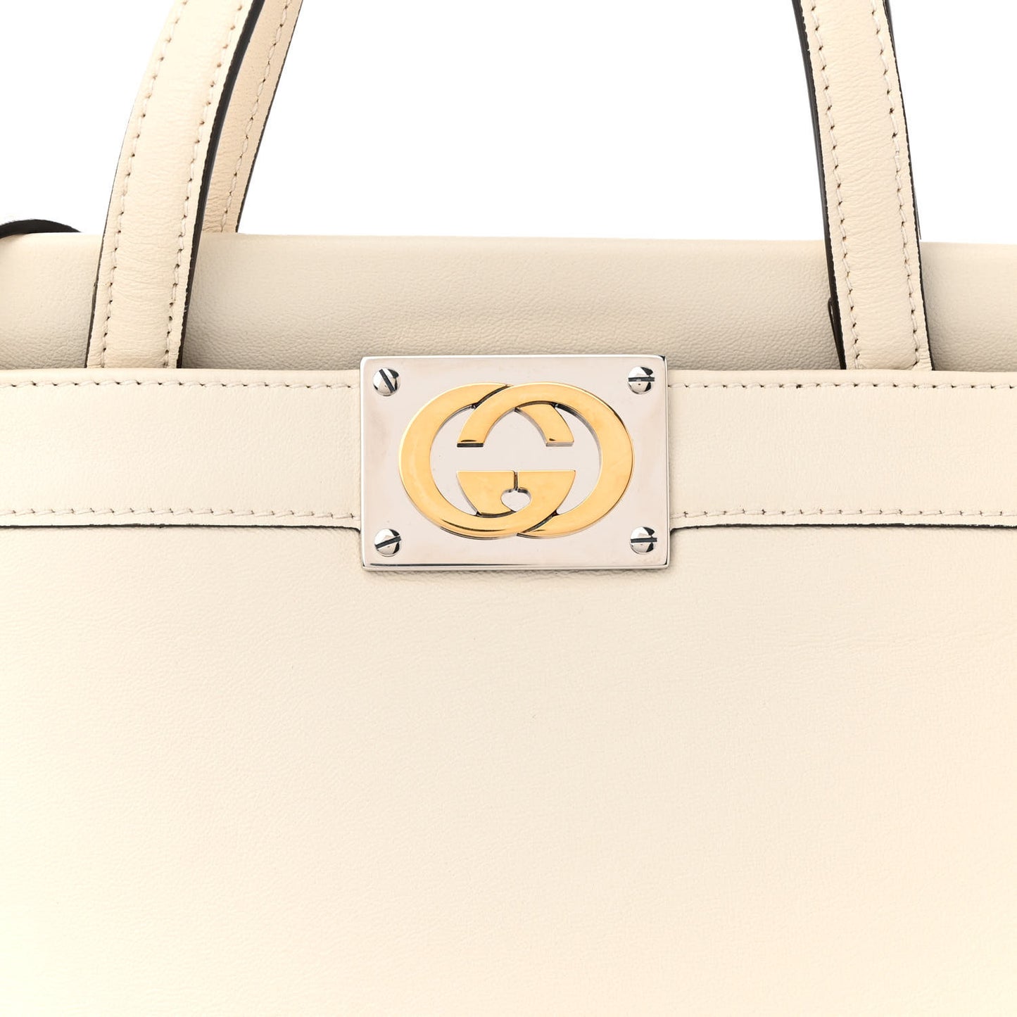 Lambskin Small Linea Matisse Top Handle Bag Mystic White