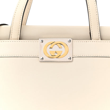 Gucci Lambskin Small Linea Matisse Top Handle Bag Mystic White 9 of 13