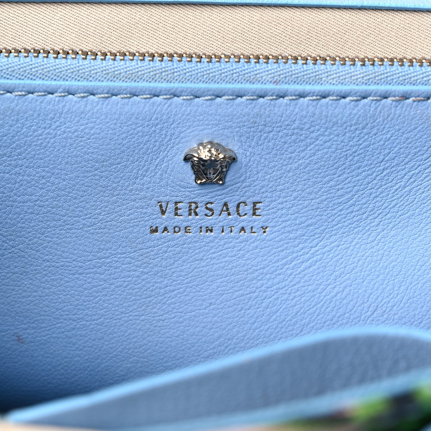 Versace Calfskin Canvas Medium Palazzo Empire Bag Desert Palm 6 of 19