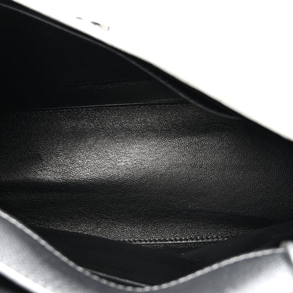 Balenciaga Metallic Soft Textured Calfskin Small Downtown Shoulder Bag Silver 5 of 10