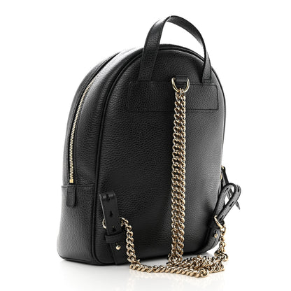 Gucci Pebbled Calfskin Soho Chain Backpack Black 3 of 14