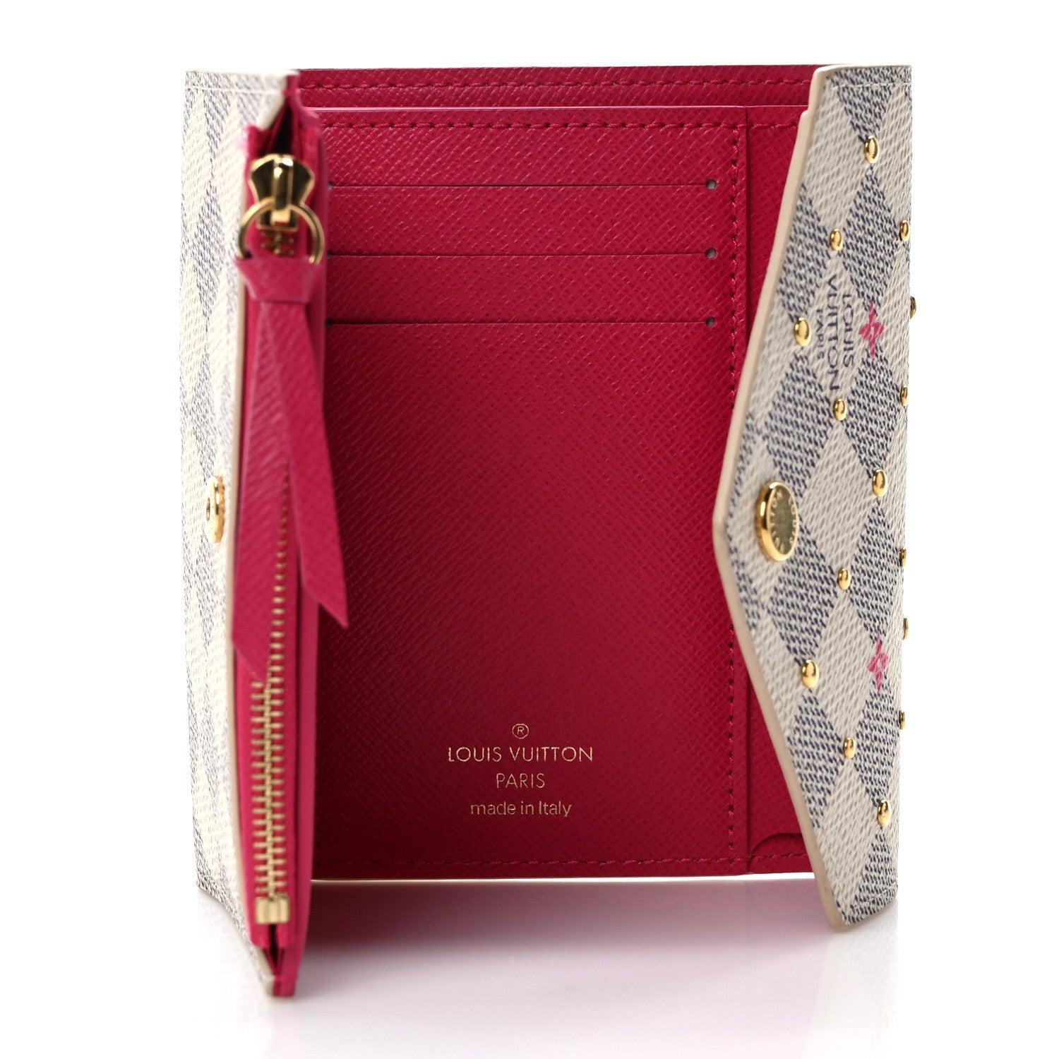Louis Vuitton Damier Azur Studded Victorine Wallet 5 of 9