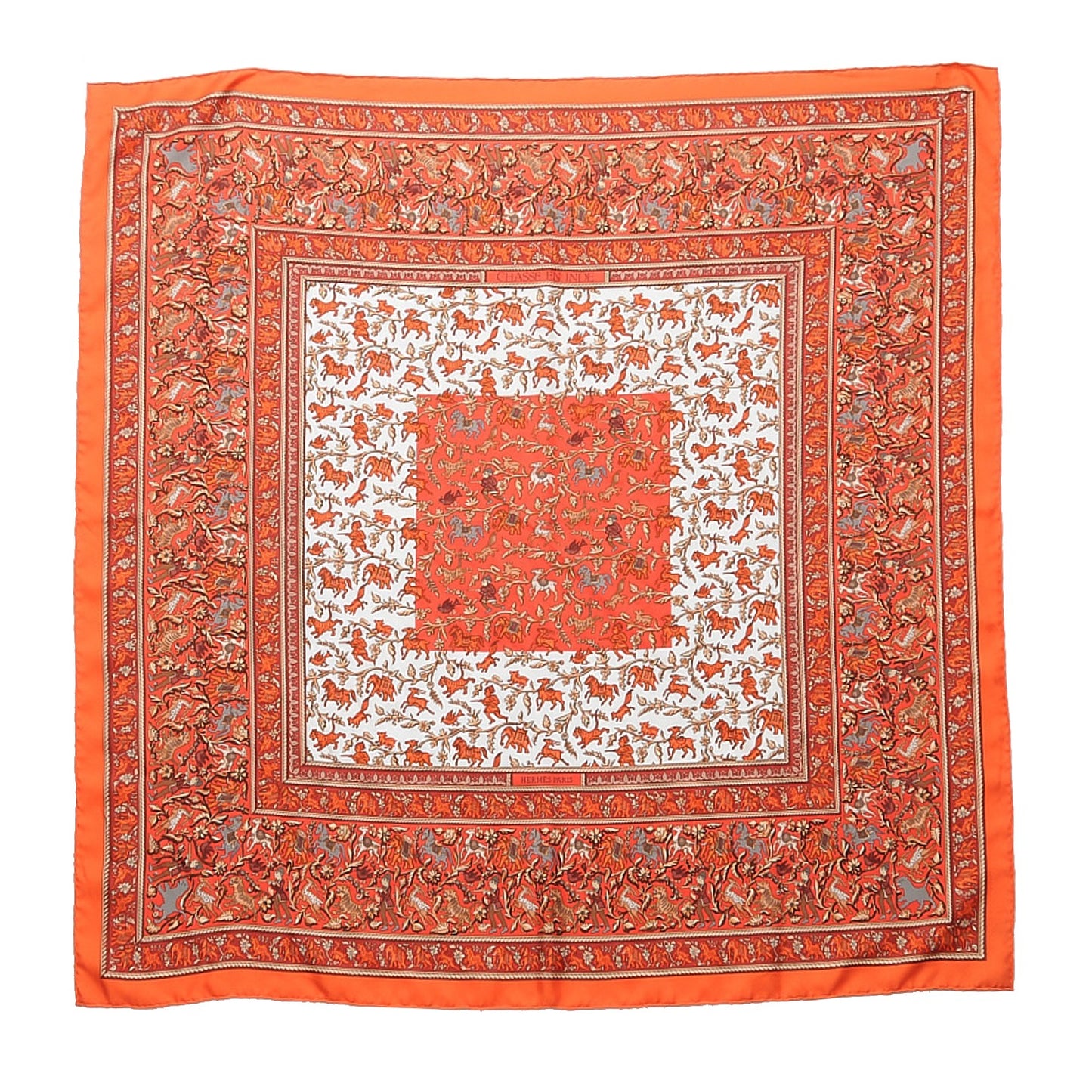 Silk Chasse En Inde Scarf 90