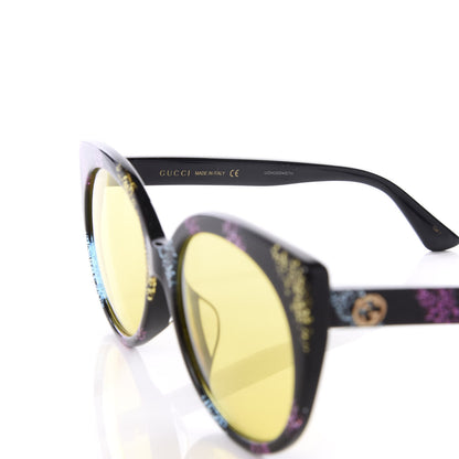 Gucci Glitter Cat Eye Sunglasses GG0325SA Black Yellow 5 of 7