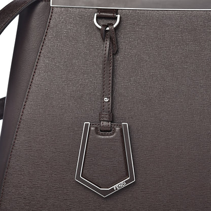 Fendi Vitello Elite Regular 2Jours Tote Caffe Noir 10 of 10