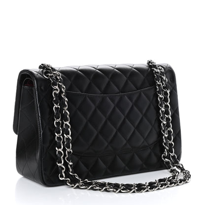 Chanel Lambskin Quilted Jumbo Double Flap Black 3 of 10