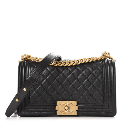 Chanel Caviar Quilted Medium Boy Flap Black 1 of 9