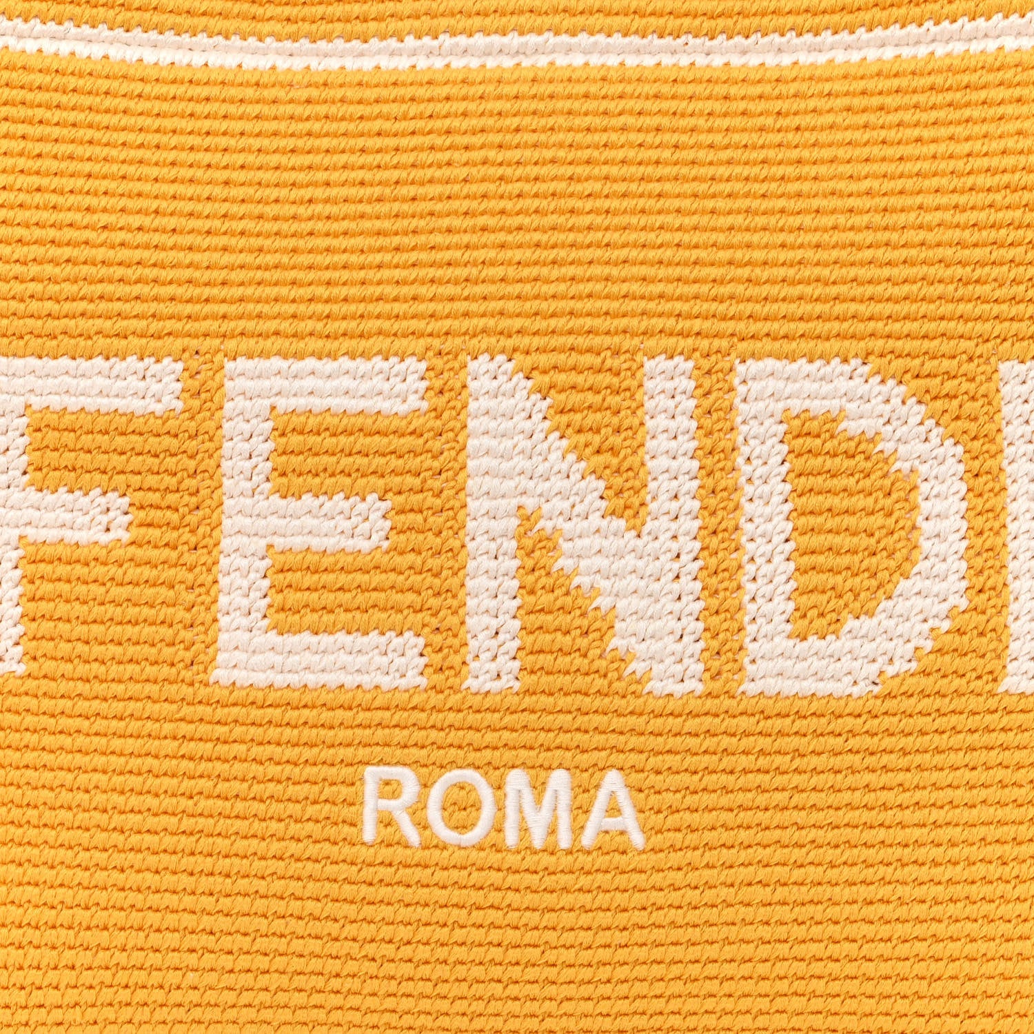 Fendi Crochet Vitello King Logo Plexiglass Medium Fendi Sunshine Shopper Tote Mimosa Panna 8 of 10