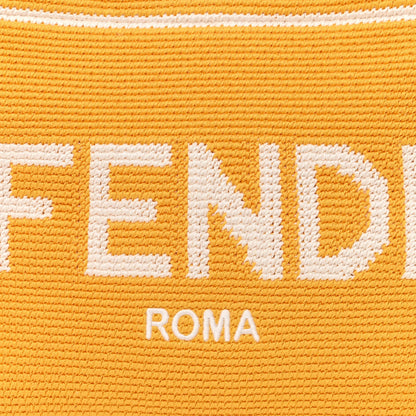 Fendi Crochet Vitello King Logo Plexiglass Medium Fendi Sunshine Shopper Tote Mimosa Panna 8 of 10