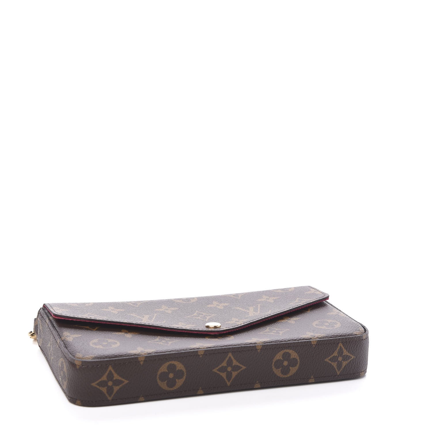 Louis Vuitton Monogram Pochette Felicie Chain Wallet Fuchsia 3 of 10