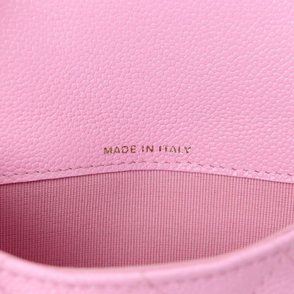 Chanel Caviar Quilted Sweetheart Clutch With Chain Pink 6 of 12