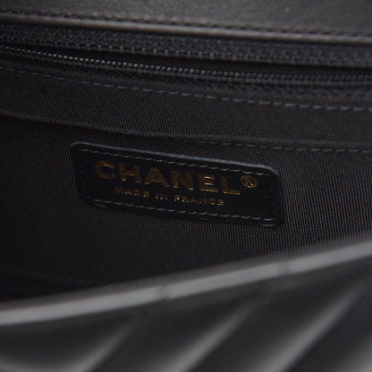Chanel Calfskin Chevron Quilted Mini Statement Flap Black 6 of 11