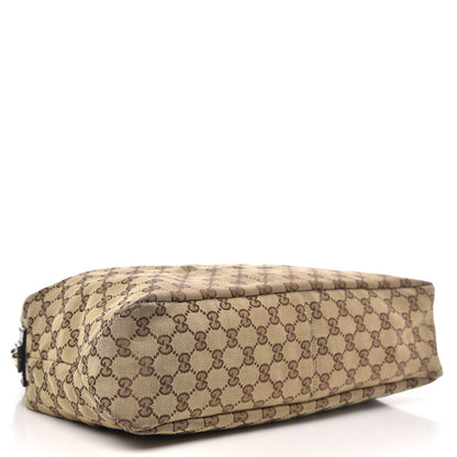 Gucci Monogram Medium Horsebit Chain Hobo Dark Brown 4 of 13