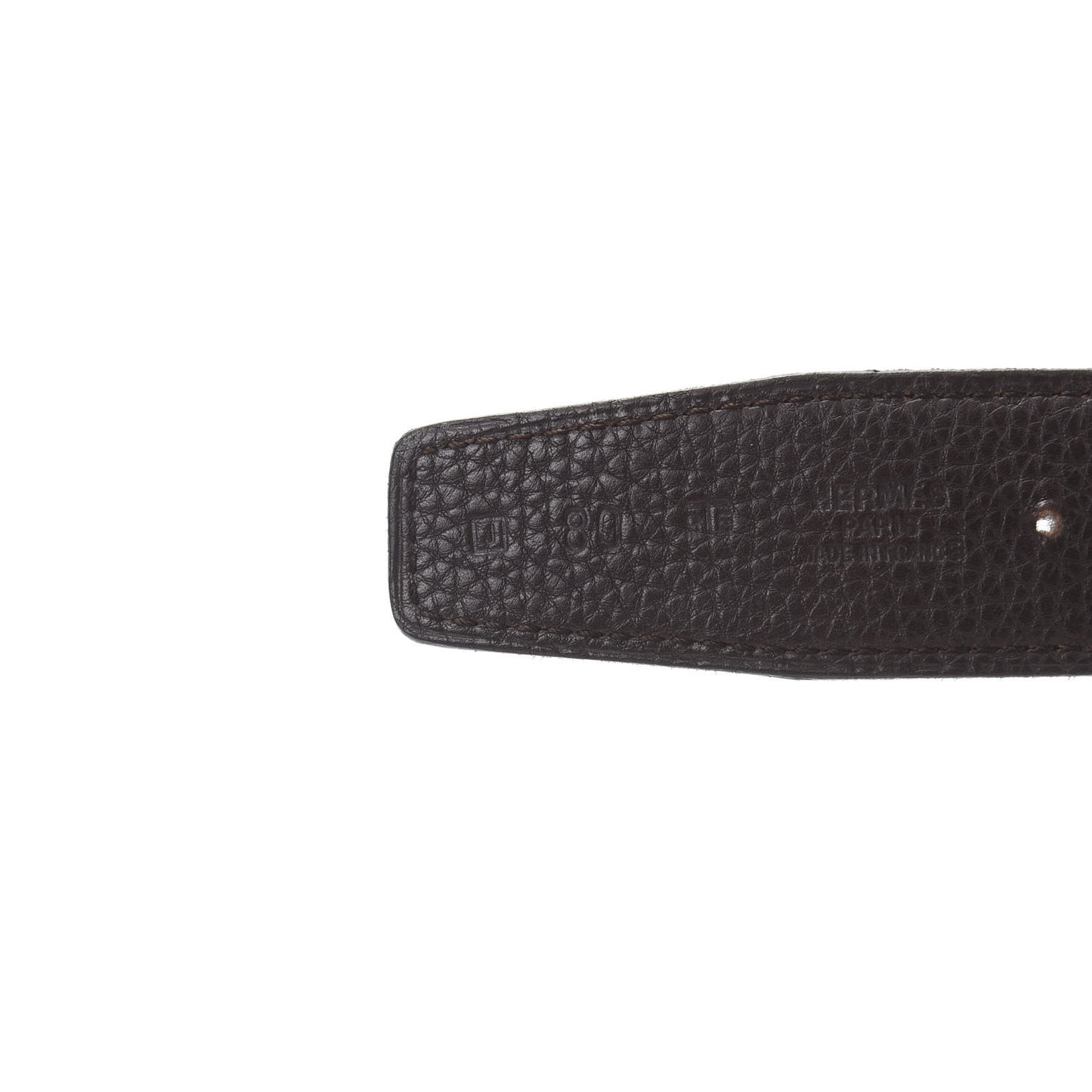 Box Togo 32mm H Belt Strap 80 Black Chocolate