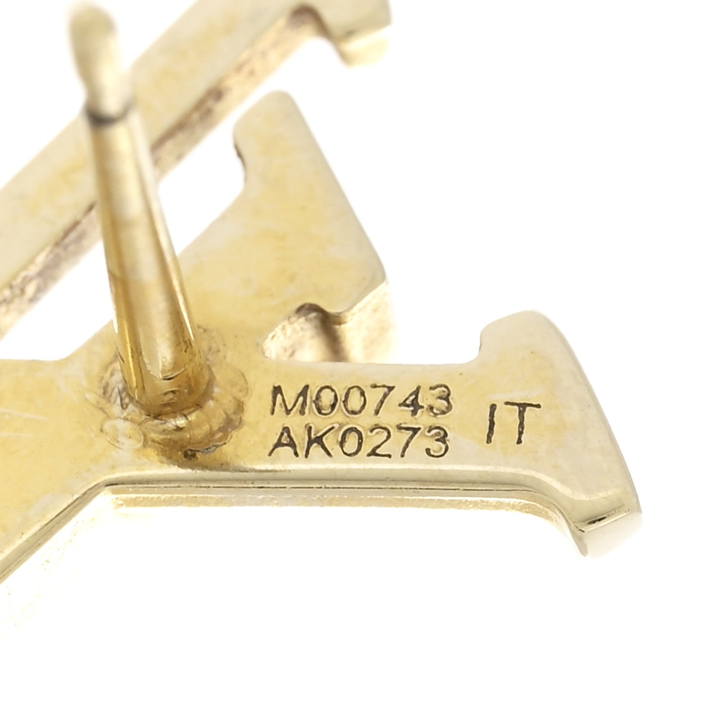 Metal LV Iconic Earrings Gold