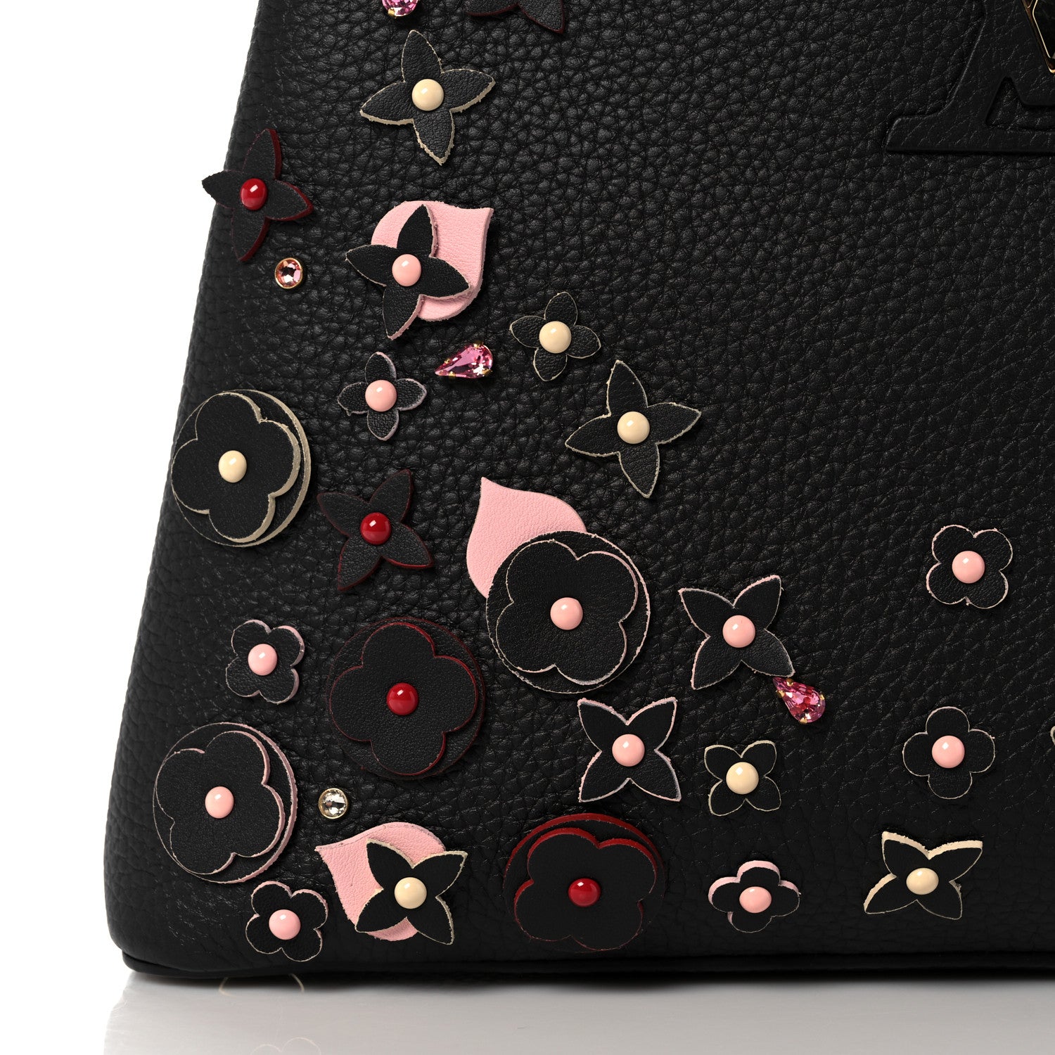 Louis Vuitton Taurillon Blooming Capucines PM Black 7 of 9