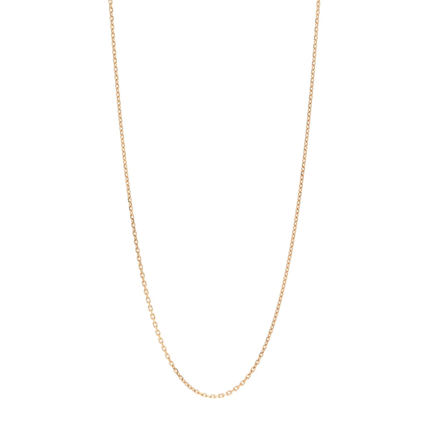 18K Yellow Gold Trace Chain 70cm