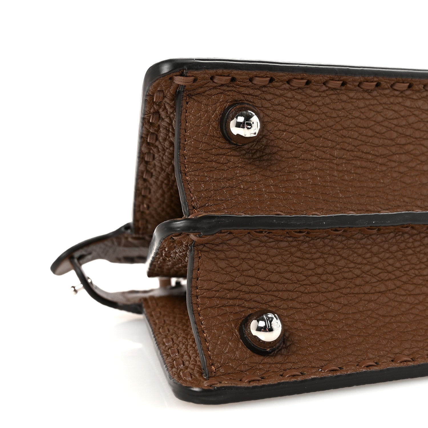 Fendi Cuoio Romano Selleria Petite Peekaboo I SEE U Iconic Satchel Fettuccia 8 of 10