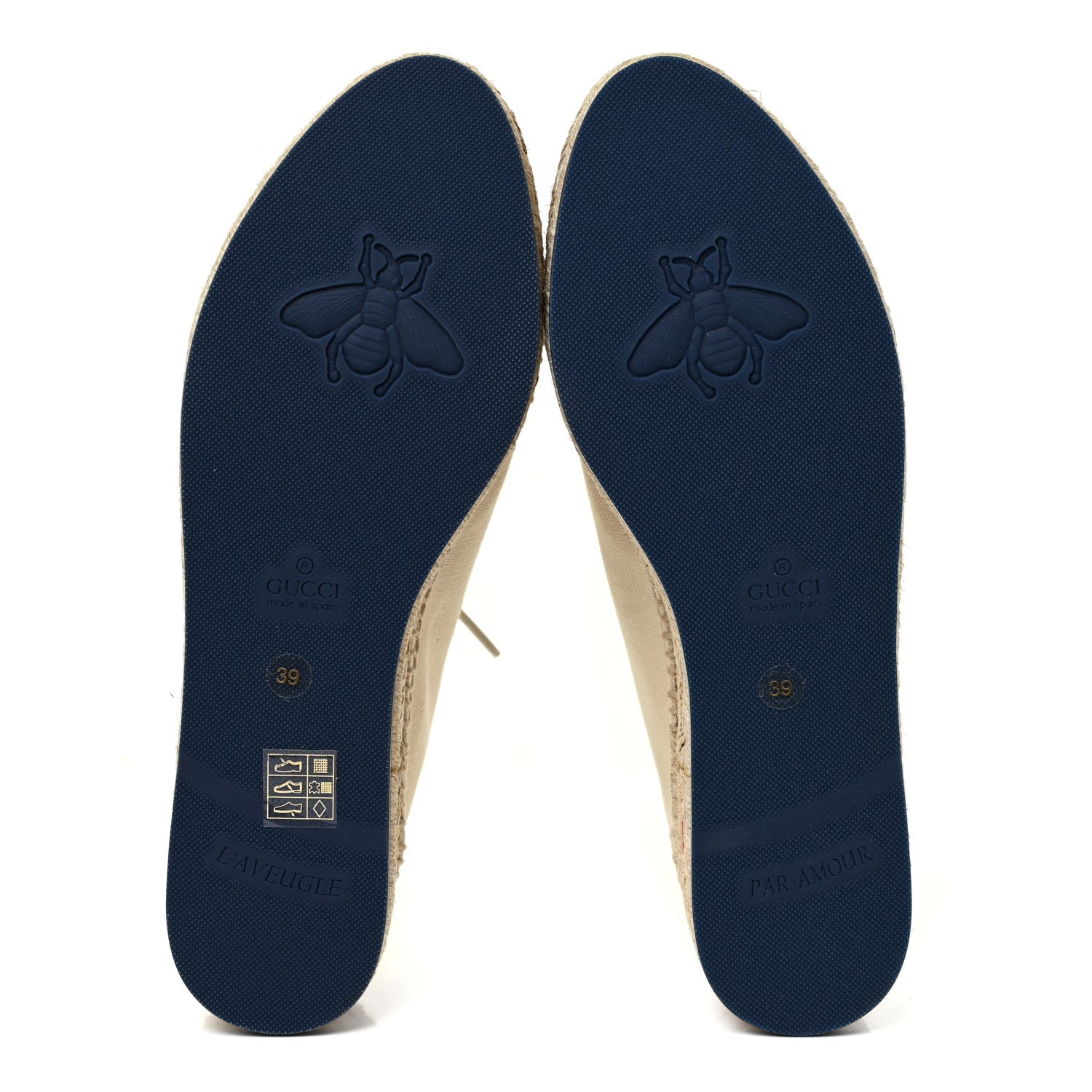 Gucci Canvas Logo Lace-Up Platform Espadrilles 39 Greggio Grege 5 of 8