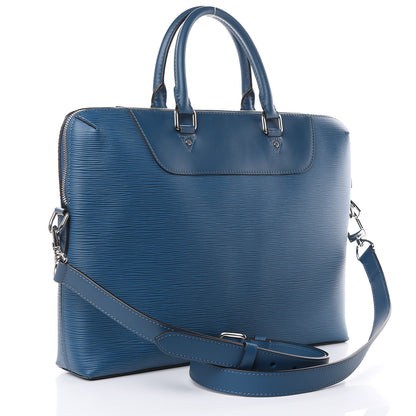 Louis Vuitton Epi Porte-Documents Jour Briefcase Blue Celeste 3 of 9