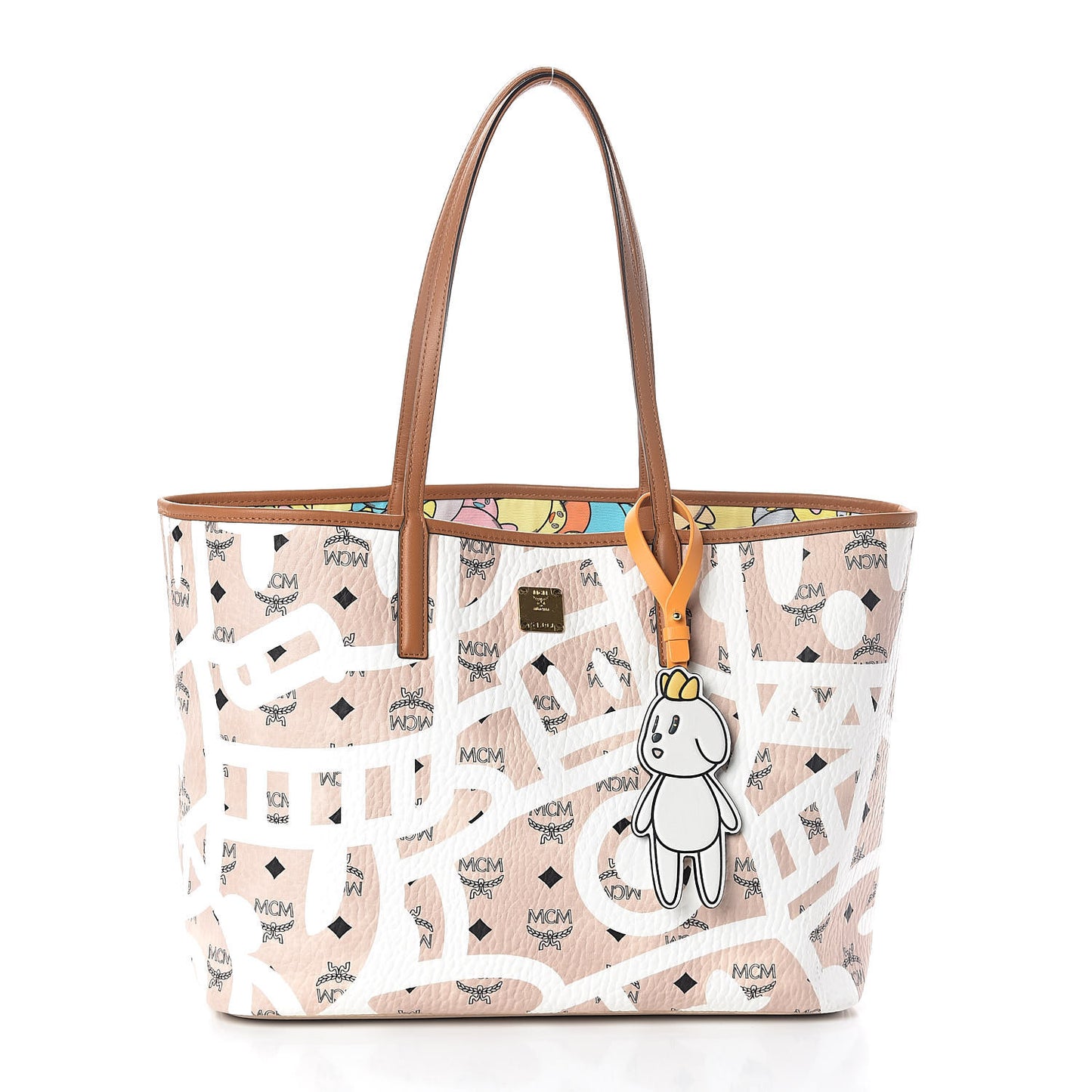 X Eddie Kang Visetos Medium Reversible Shopper Tote Natural