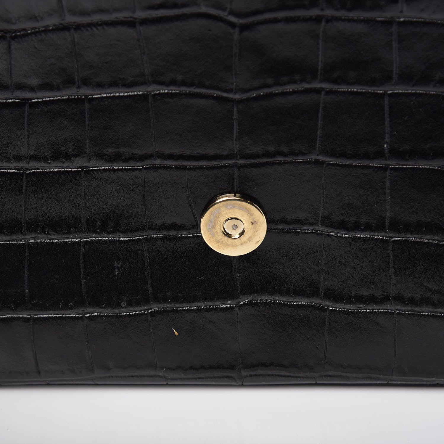 Givenchy Calfskin Crocodile Embossed Small Nobile Shoulder Bag Black 9 of 10