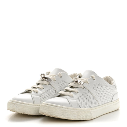 Hermes Calfskin Day Sneakers 37 White 4 of 10