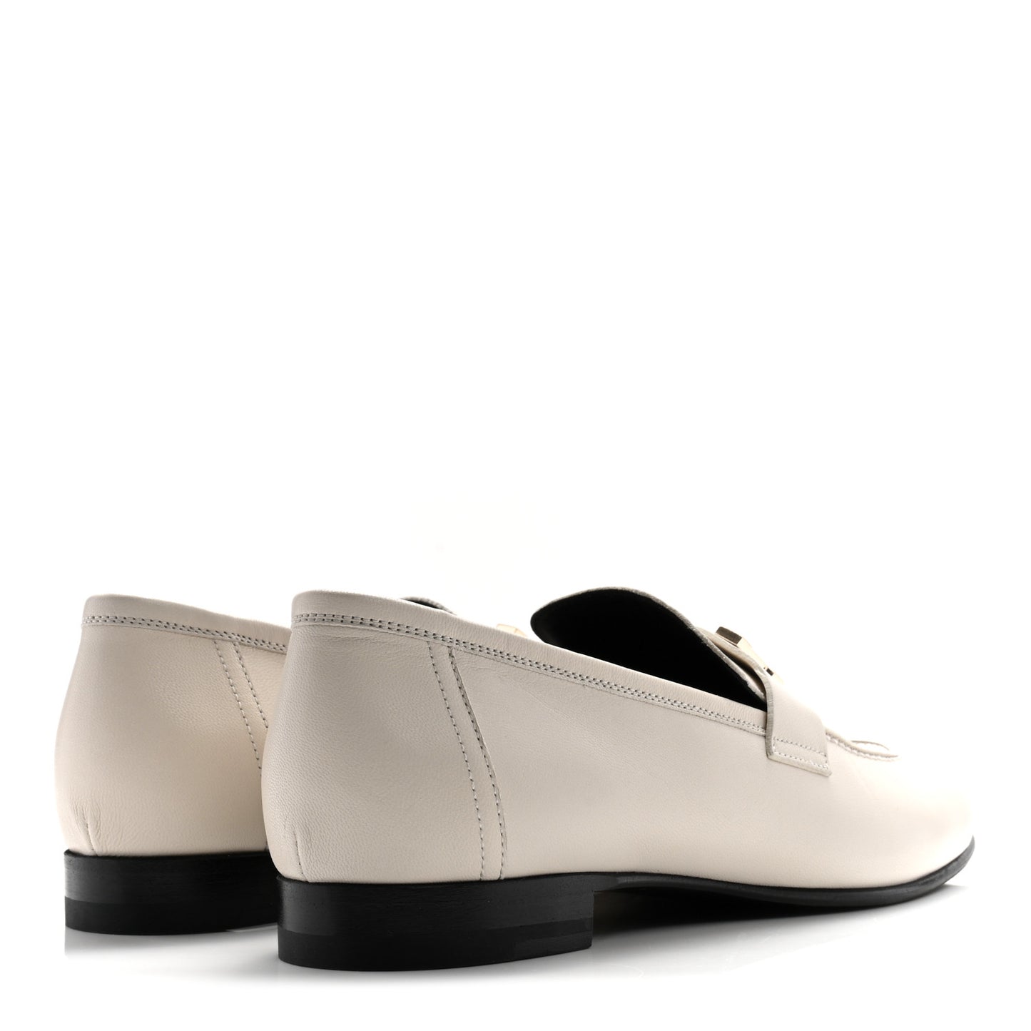 Goatskin Womens Paris Loafers 38.5 Beige Glaise