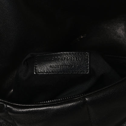 Saint Laurent Lambskin Quilted Small Loulou Puffer Monogram Chain Satchel Black 6 of 9