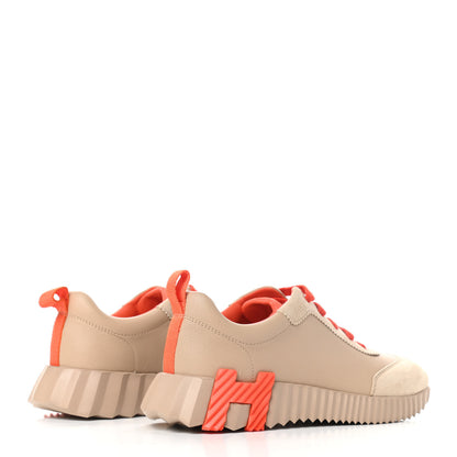 Hermes Goatskin Suede Goatskin Bouncing Sneakers 36 Beige Sarrasin 4 of 8