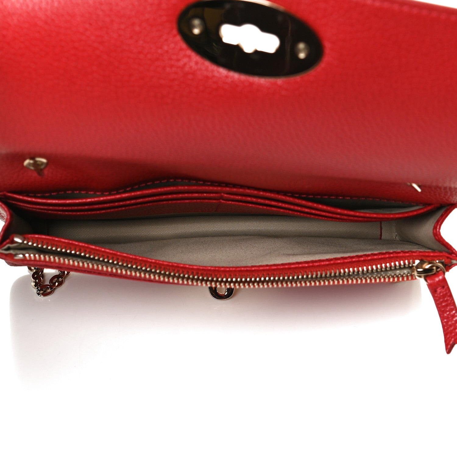 Mulberry Grainy Print Bayswater Clutch Wallet Tomato Red 5 of 9