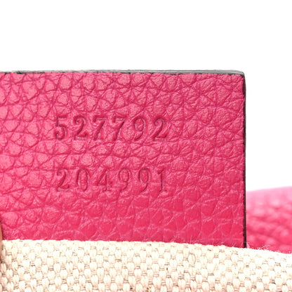 Gucci Grained Calfskin Small Logo Belt Bag Box Pink Green 7 of 9