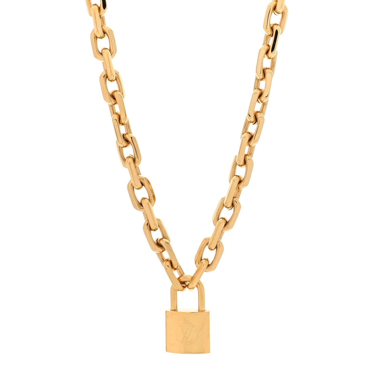 Louis Vuitton LV Edge Necklace Cadenas Gold 1 of 6