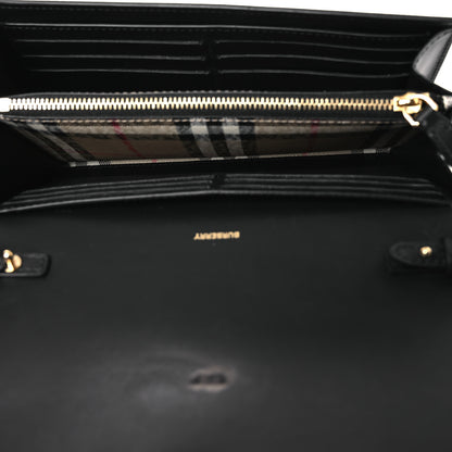 Burberry Calfskin Vintage Check Hannah Wallet with Detachable Strap Black 5 of 13