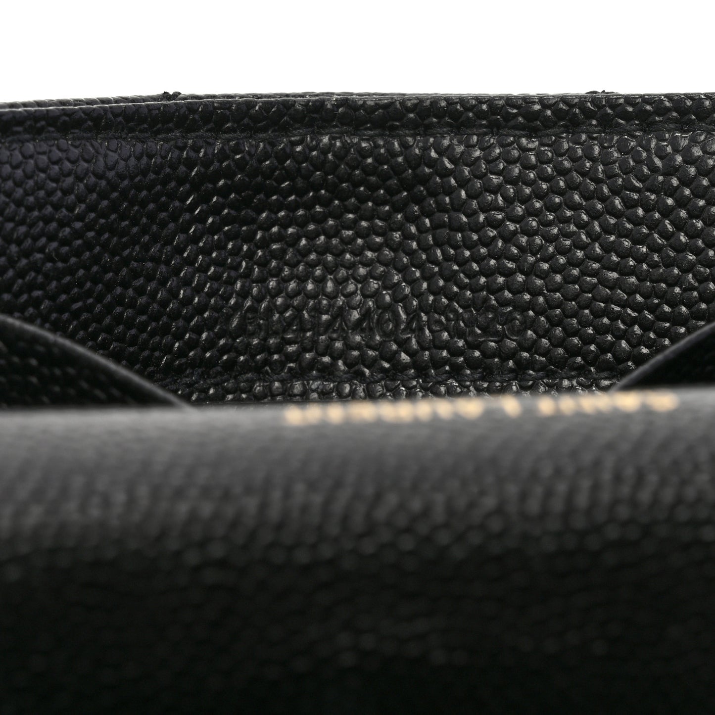 Grain De Poudre Matelasse Chevron Small Monogram Envelope Wallet Black
