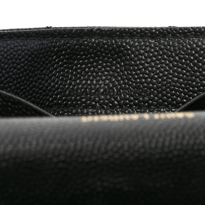 Saint Laurent Grain De Poudre Matelasse Chevron Small Monogram Envelope Wallet Black 7 of 10