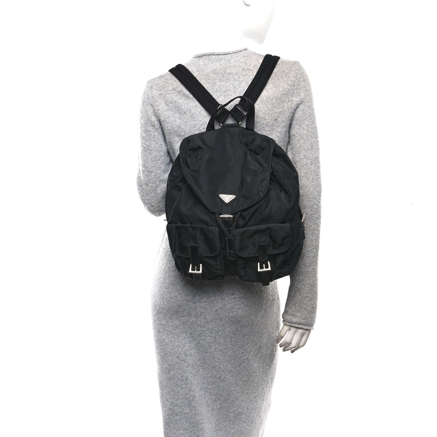 Prada Tessuto Nylon Vela Small Backpack Black 2 of 11