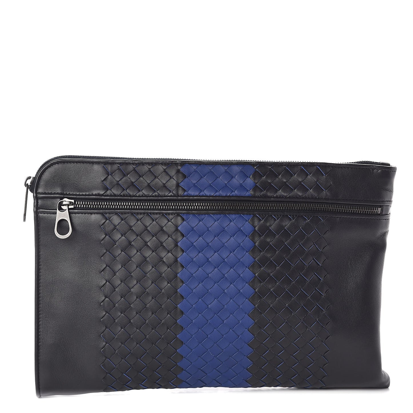 Nappa Intrecciato Document Case Tourmaline Cobalt Blue